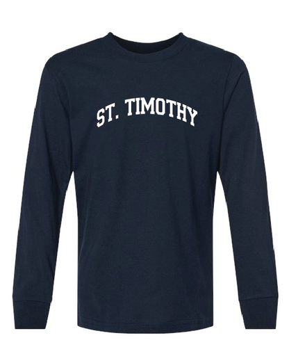St. Timothy Youth Unisex Long-Sleeve T-Shirt (Navy)