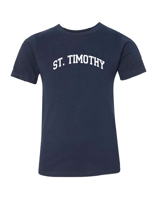 St. Timothy Unisex Youth Short-Sleeve T-Shirt (Navy)