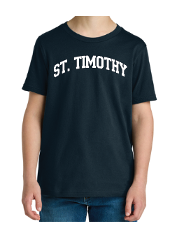 St. Timothy Unisex Youth Short-Sleeve T-Shirt (Navy)