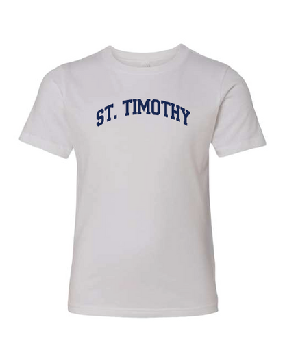 St. Timothy Unisex Youth Short-Sleeve T-Shirt (White)